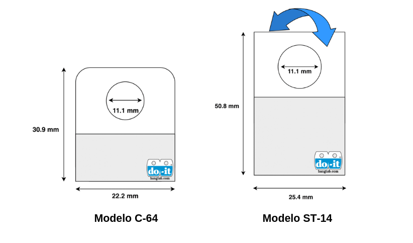 Hang Tab Perforación Redonda C-64 y ST-14