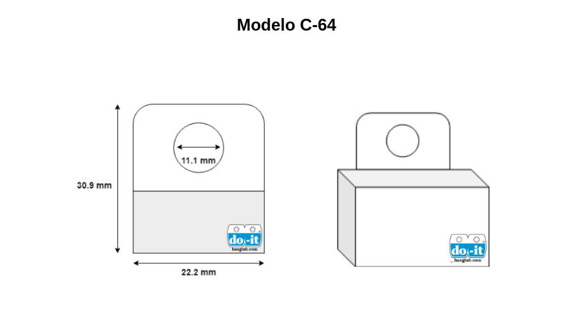 Hang Tab Perforación Redonda C-64
